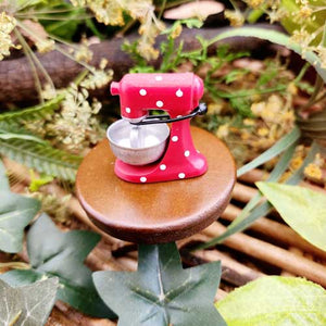 Polka Dot Cake Mixer for Fairy Garden/Dolls House