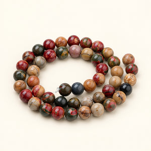 Polychrome Jasper Crystal Bead Strand | Creativity & Inspiration | 8mm | Assorted
