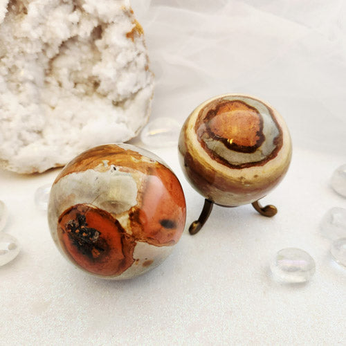 Polychrome Jasper Sphere (assorted. approx. 5.9-6.3cm diameter)