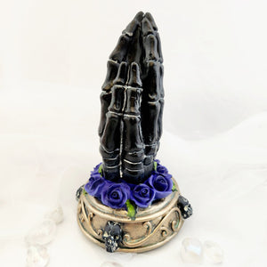 Praying Skeleton Hands | Skull Base Statue | Resin