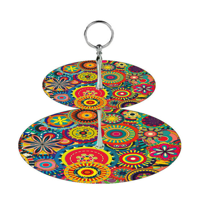 Psychedelic Two Tier Cake Stand
