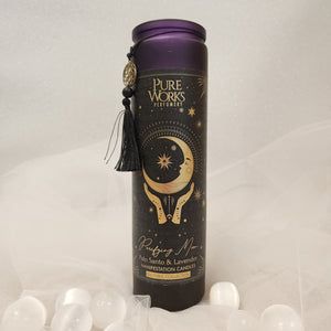 Purifying Moon Palo Santo & Lavender Manifestation Candle | Calming Energy | 300g