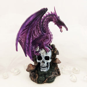 Purple Dragon on Skull