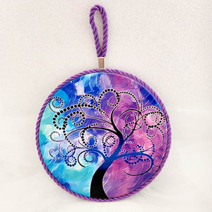 Purple and Blue Tree Hanging Trivet 