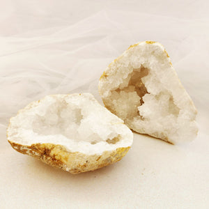 Quartz Geode Pair