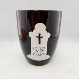 RIP Plant | Gothic Planter | Ceramic | Black 