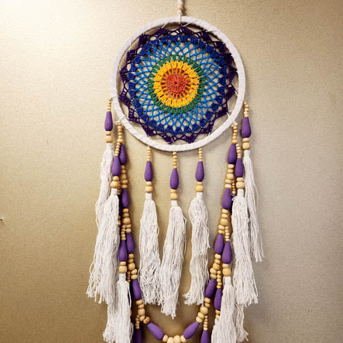 Rainbow Dream Catcher (approx. 22cm diameter)