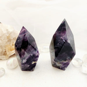 Rainbow Fluorite Faceted Point