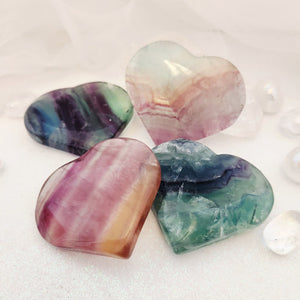 Rainbow Fluorite Heart