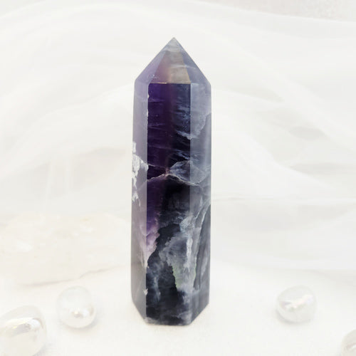 Rainbow Fluorite Polished Point (approx. 13.8x4.3cm)