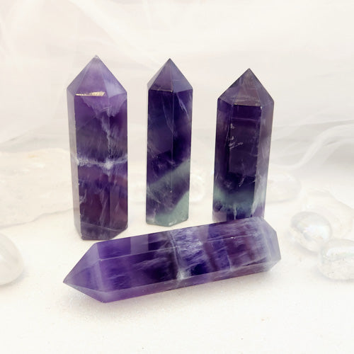 Rainbow Fluorite Polished Point (assorted. approx. 8.2-8.9x2.7-2.9cm)