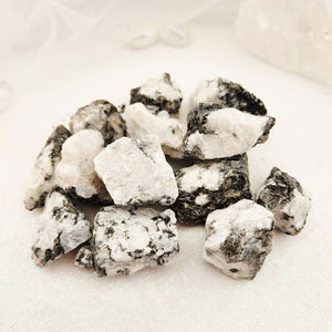 Rainbow Moonstone crystal rough rock with iridescent flash, supporting intuition and emotional balance