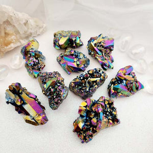 Rainbow Quartz Cluster