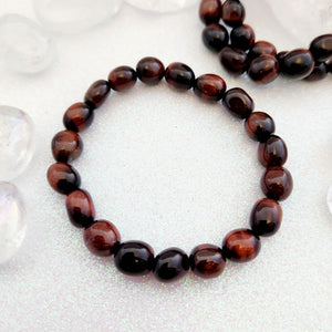 Red Tiger's Eye Nugget Bracelet