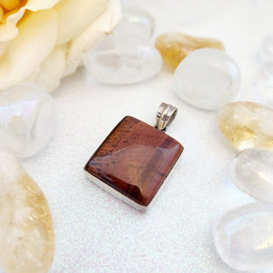 Red Tiger's Eye Rectangular Pendant
