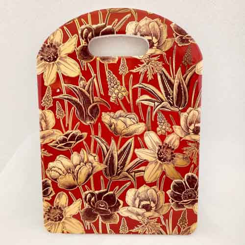 Red and Gold Flower Trivet