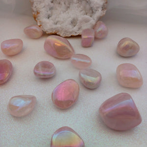 Rose Aura Quartz Tumble