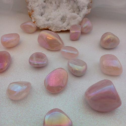 Rose Aura Quartz Tumble (assorted)