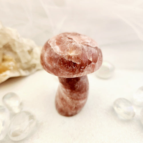 Rose Calcite Mushroom (approx. 7x5.1cm)