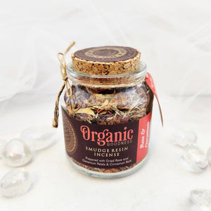 Rose & Geranium Smudge Resin Incense Organic Goodness
