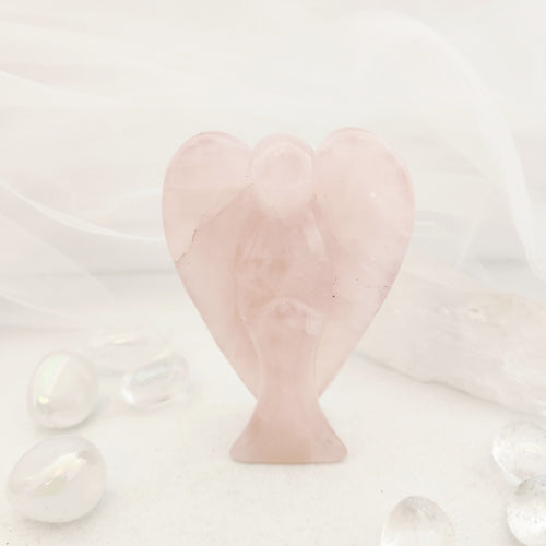 Rose Quartz Angel (approx. 9.8x6cm)