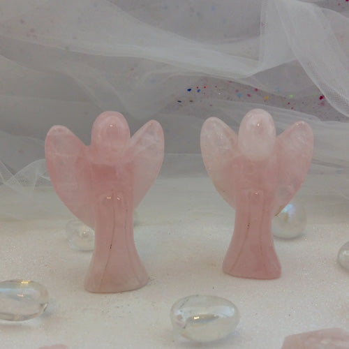 Rose Quartz Angel (assorted. approx 7.7x5cm)