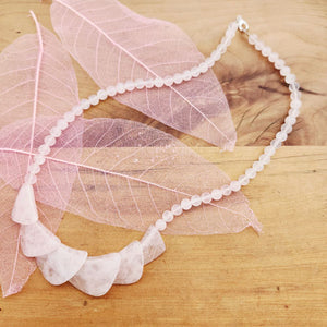 Rose Quartz Beaded Necklace