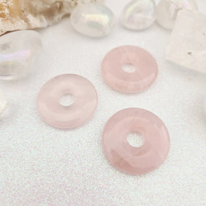 Rose Quartz Donut Pendant