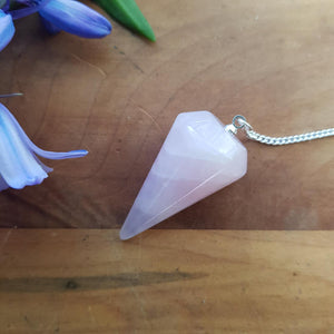 Rose Quartz Faceted Pendulum | Intuitive Guidance | Assorted
