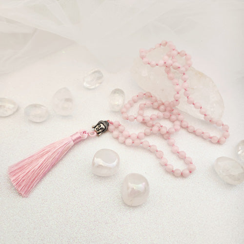 Rose Quartz Mala/Prayer Beads (108+Guru Bead)