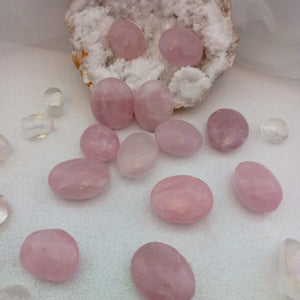 Rose Quartz Mini Palm Stone 