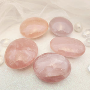 Rose Quartz Palm Stone