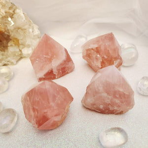 Rose Quartz Partial Polished Point