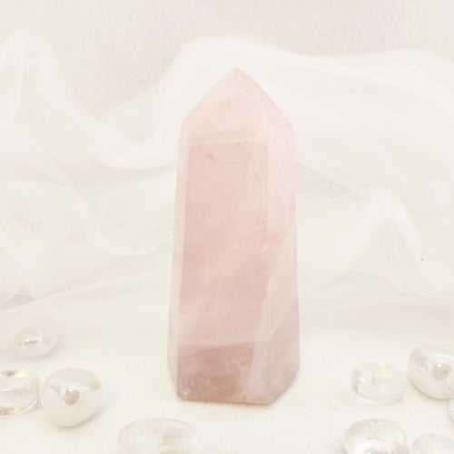 Rose Quartz Polished Point (approx. 14x6.4cm)