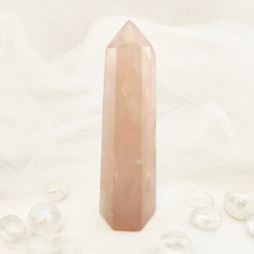 Rose Quartz Polished Point (approx. 14.5x4.7cm)