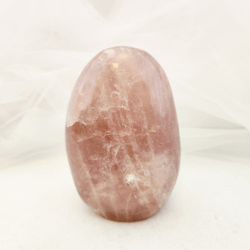 Rose Quartz Polished Standing Free Form (approx. 11.5x7.5x6cm)