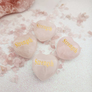 Rose Quartz Strength Heart