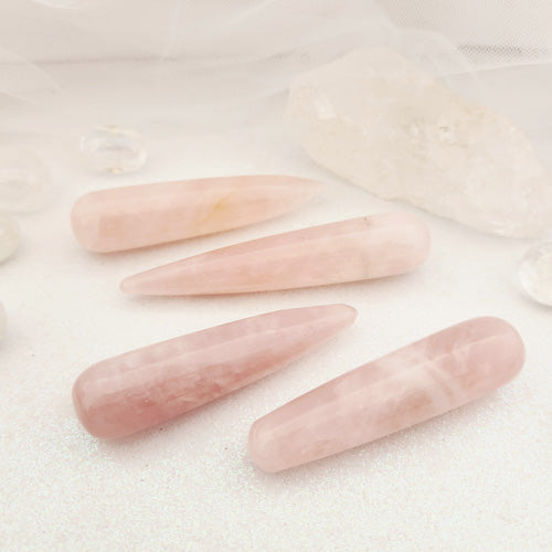 Rose Quartz Wand (assorted. approx. 7.9-9.8x2.1cm)