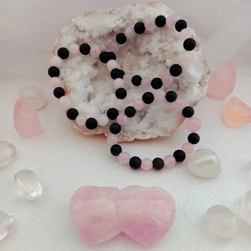 Rose Quartz and Lava Stone Bracelet (assorted)
