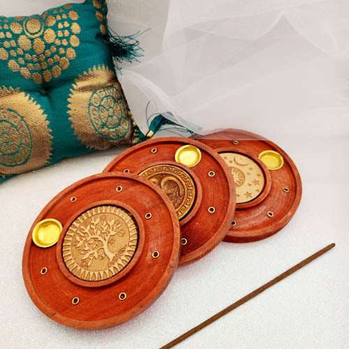 Round Incense Holder (assorted)