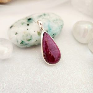 Ruby Tear Drop Pendant