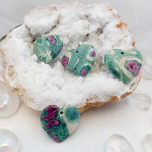 Ruby in Fuschite Heart Pendant