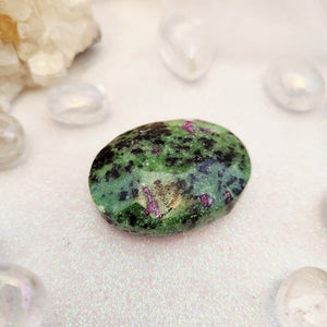 Ruby in Zoisite Palm Stone