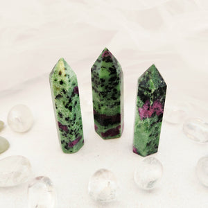 Ruby in Zoisite Polished Point
