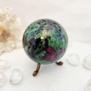 Ruby in Zoisite Sphere