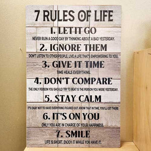 Rules of Life Wall Are