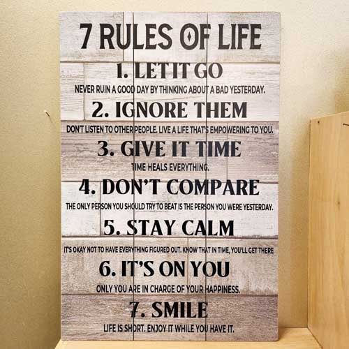 Rules of Life Wall Are (approx. 40x60cm)