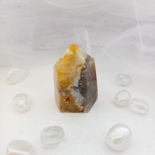 Rutilated Agate Polished Point (approx. 8x5cm)