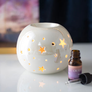 Iridescent Star | Oil Burner | Ethereal Realm | Ceramic | White