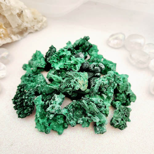 Silky Fibrous Malachite Specimen (2.5-4x2-2.5cm)